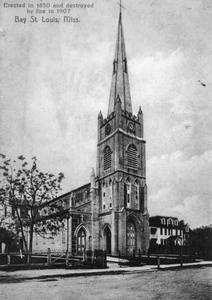 Original Church of Our Lady of the Gulf, destroyed by a fire in 1907